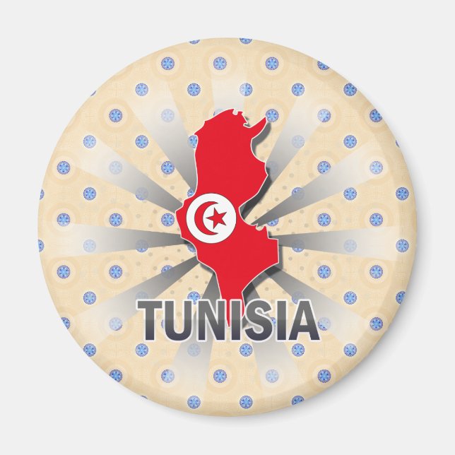 Íman Mapa de Sinalizador da Tunísia 2.0 (Frente)