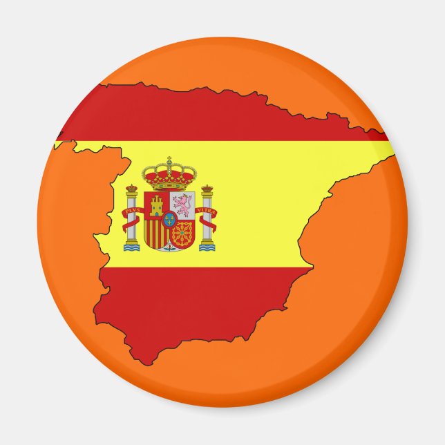 Íman mapa de sinalizador de espanha (Frente)