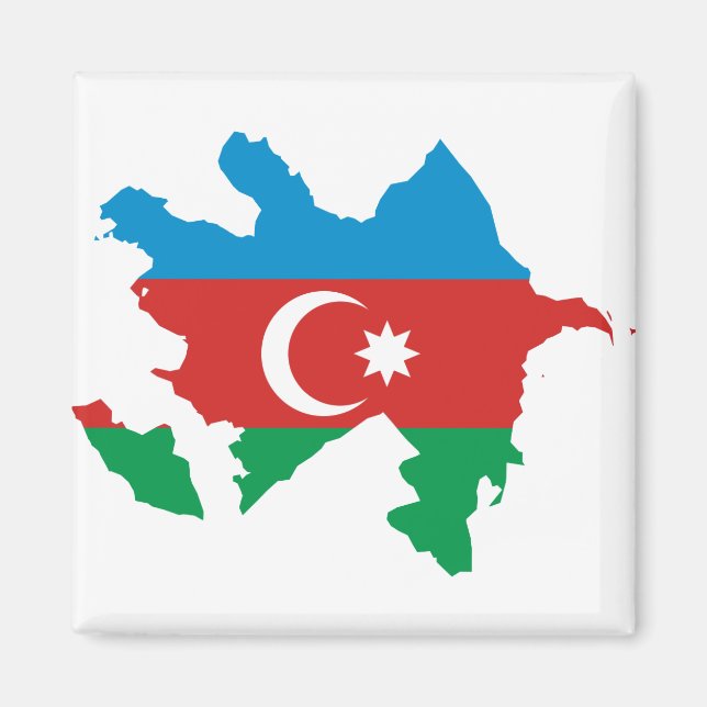 Íman Mapa de Sinalizador do Azerbaijão AZ (Frente)