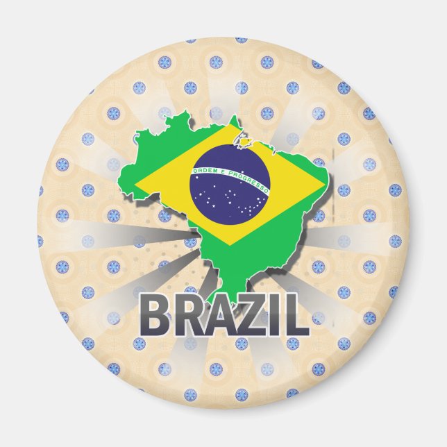Íman Mapa de Sinalizador do Brasil 2.0 (Frente)