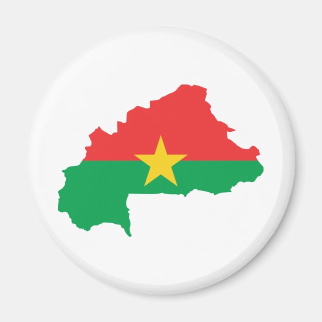 Íman Mapa de Sinalizador do Burkina Faso BF (Frente)