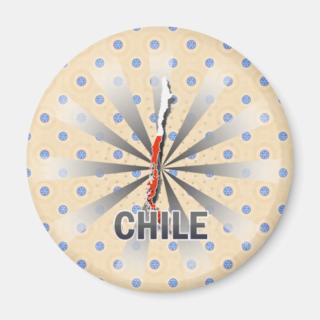 Íman Mapa de Sinalizador do Chile 2.0 (Frente)