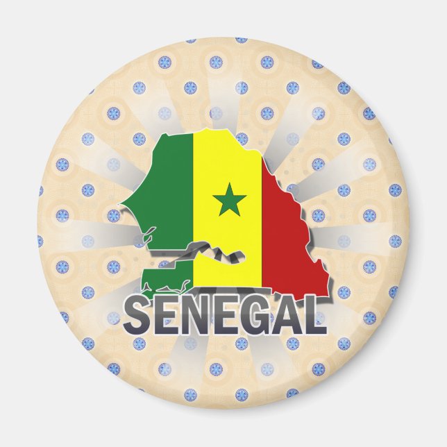 Íman Mapa de Sinalizador do Senegal 2.0 (Frente)