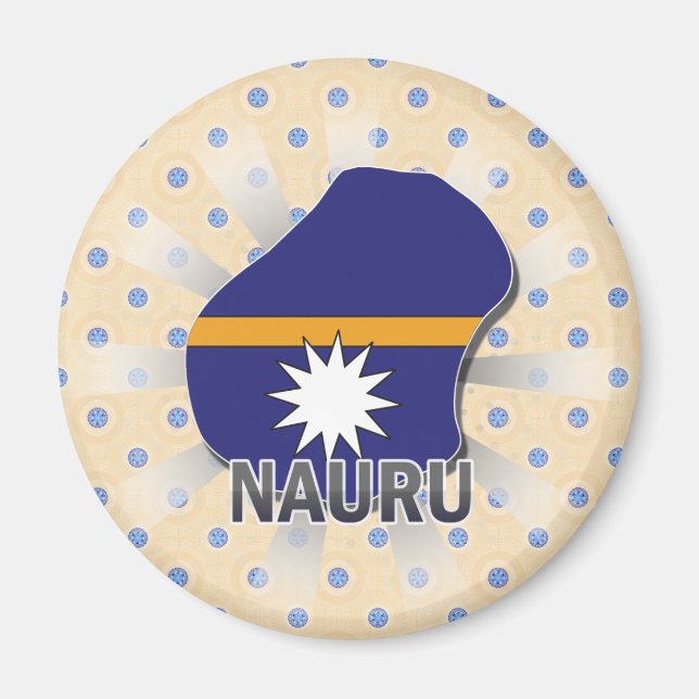 Íman Mapa de Sinalizador Nauru 2.0 (Frente)