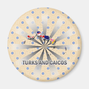 Íman Mapa de Sinalizador Turcos e Caicos 2.0