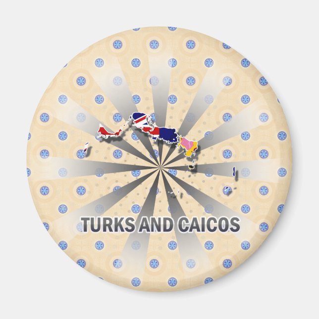 Íman Mapa de Sinalizador Turcos e Caicos 2.0 (Frente)
