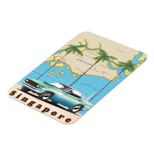 Íman mapa de Singapura