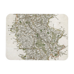 ÍMAN MAPA DE STAFFORDSHIRE, 1793