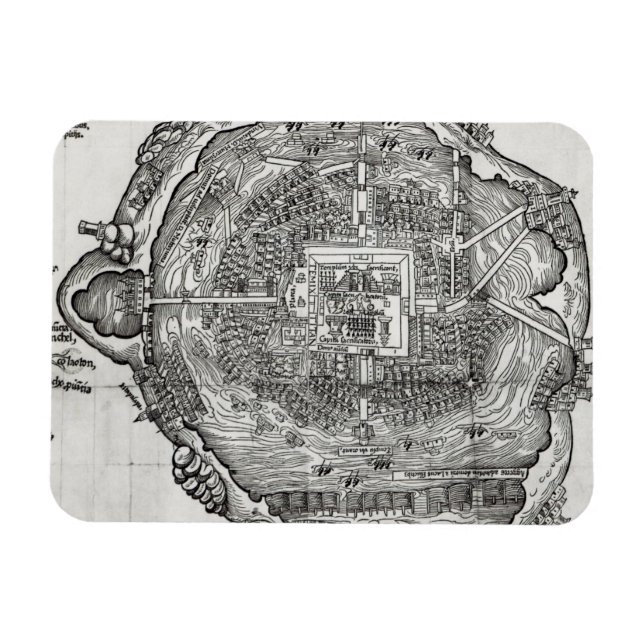 Íman Mapa de Tenochtitlan (Horizontal)
