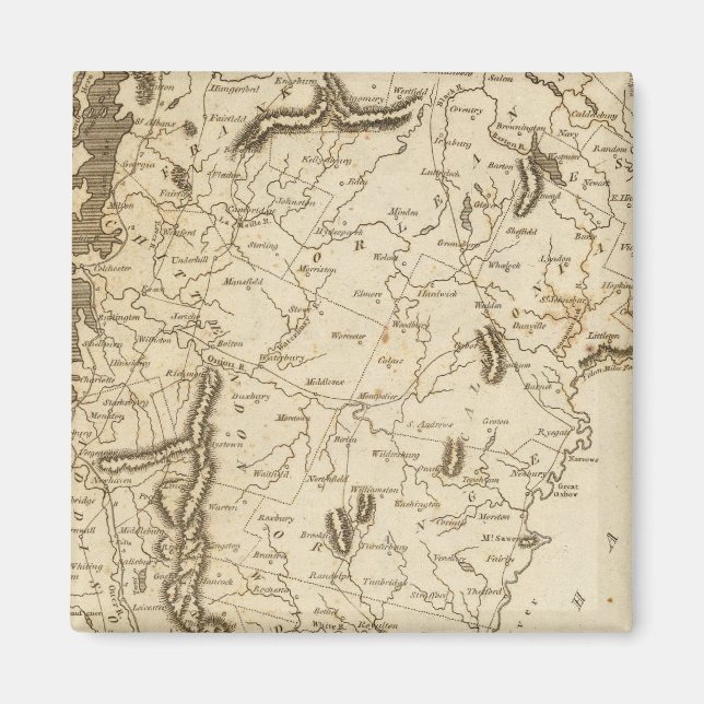 Íman Mapa de Vermont por Arrowsmith (Frente)
