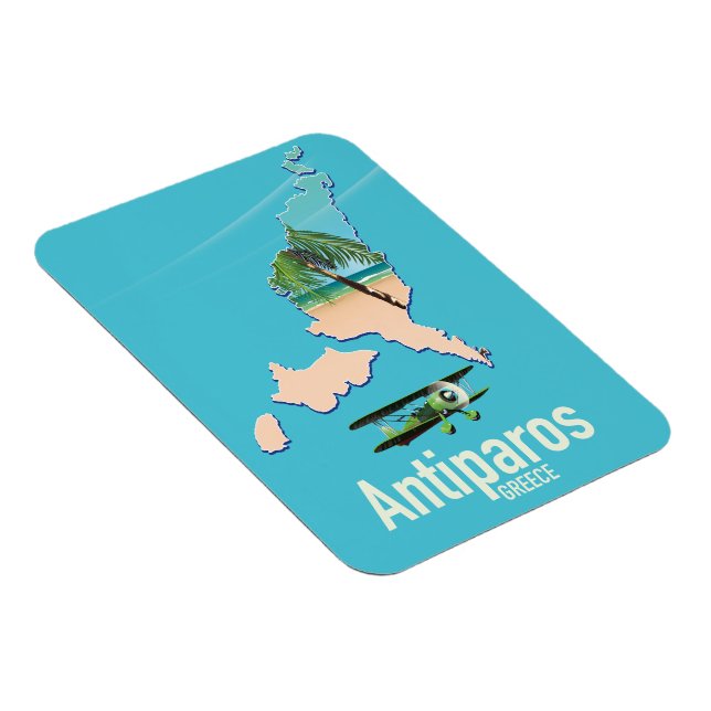Íman Mapa de viagem Antiparos Grécia (Lado Direito)