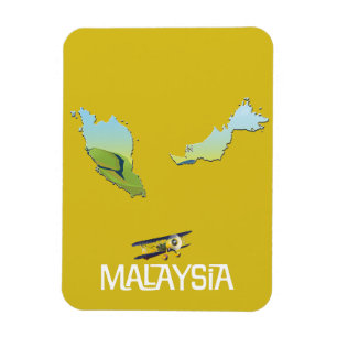 Íman Mapa de Viagem da Malásia