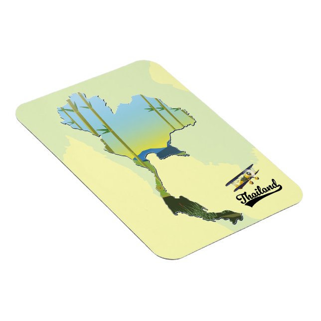 Íman Mapa de Viagem da Tailândia (Lado Direito)