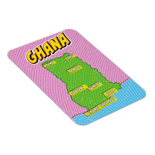 Íman Mapa de viagem de Gana