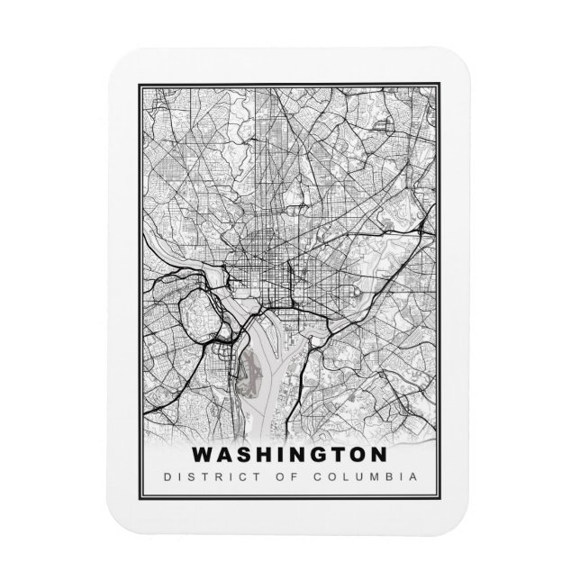 Íman Mapa de Washington (Vertical)