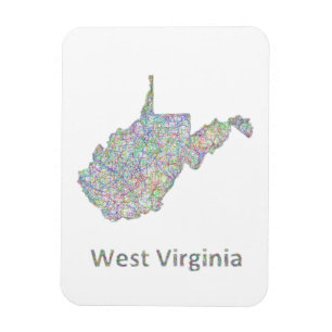 Íman Mapa de West Virginia