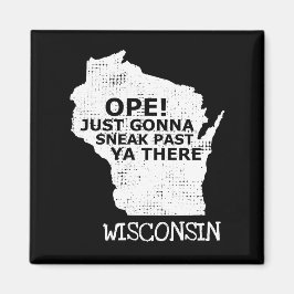 Íman Mapa de Wisconsin Sneak Passado De Ya Lá Estado