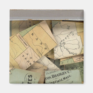 Íman Mapa Dissecado dos Contornos, Estados Unidos da Am