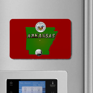 Íman Mapa do Arkansas, Selo e Serviço Estatal Faux Quar