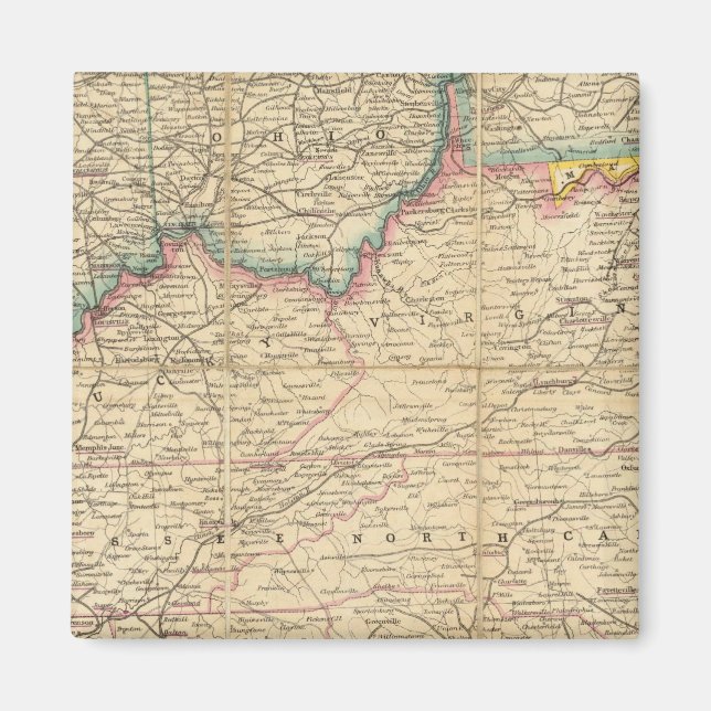 Íman Mapa do assento da guerra civil na América (Frente)