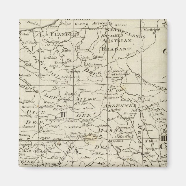 Íman Mapa do assento da guerra na França (Frente)