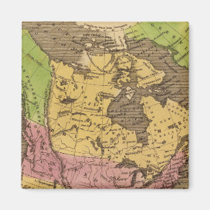 Íman Mapa do Atlas Colorido da América do Norte