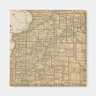 Íman Mapa do Atlas de Illinois