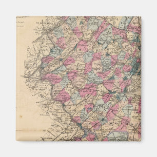 Íman Mapa do Atlas de Nova Jersey