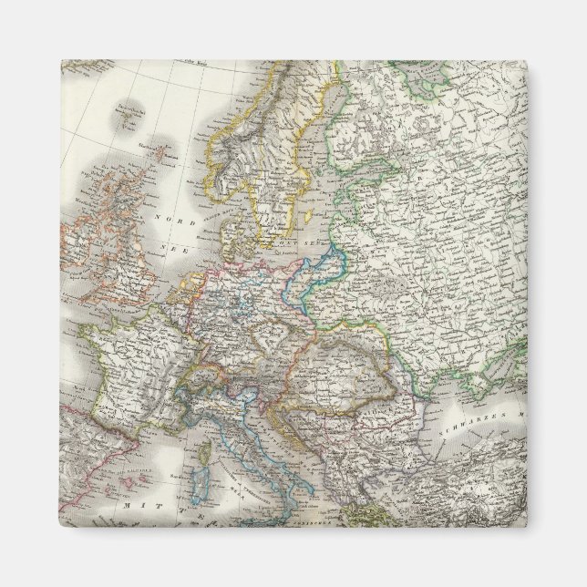 Íman Mapa do Atlas Europa (Frente)