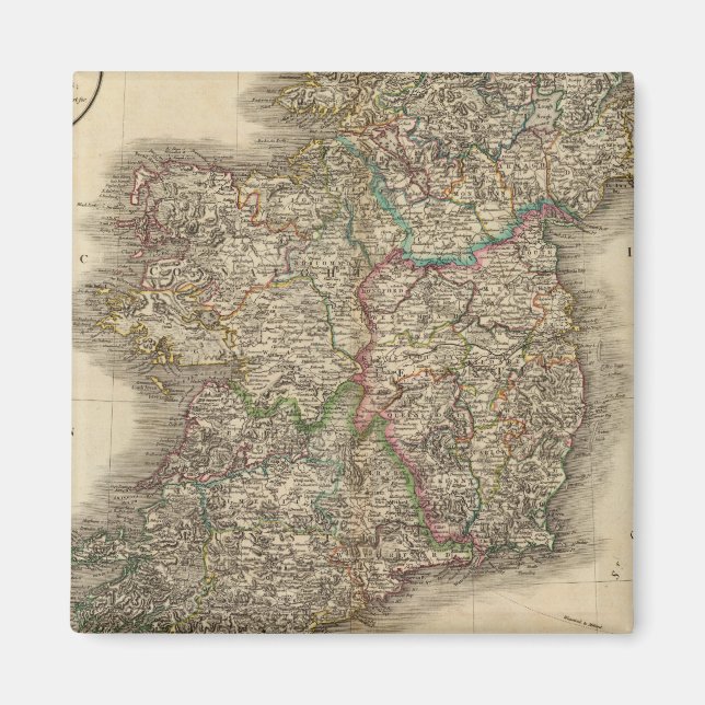 Íman Mapa do Atlas Irlanda (Frente)