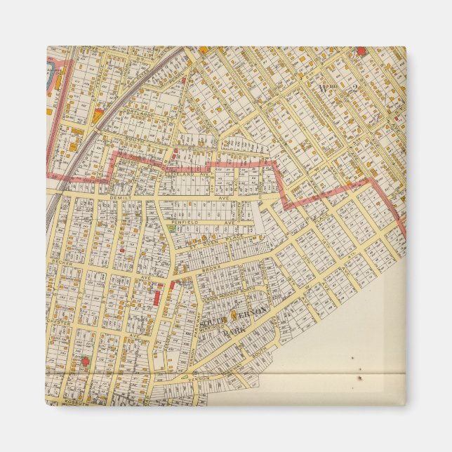 Íman Mapa do Atlas Mt Vernon (Frente)