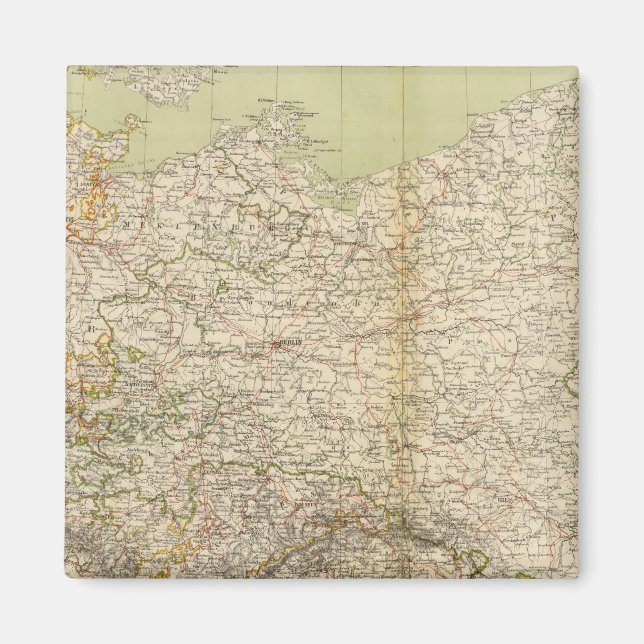 Íman Mapa do Atlas na Alemanha do Norte (Frente)