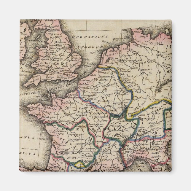 Íman Mapa do Atlas na Europa (Frente)