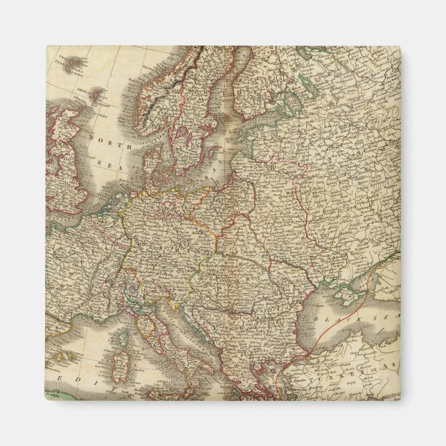 Íman Mapa do Atlas na Europa (Frente)