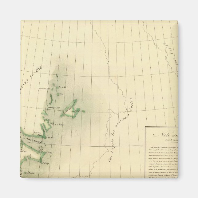 Íman Mapa do Atlas na Gronelândia (Frente)