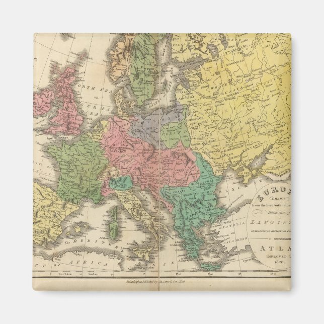 Íman Mapa do Atlas Religioso da Europa (Frente)