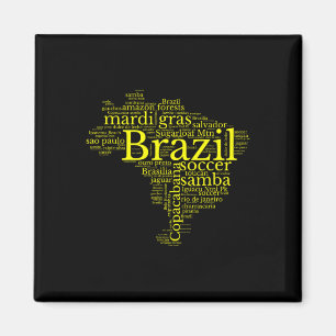 Íman Mapa do Brasil Futebol Brasileiro Copacana Brasil