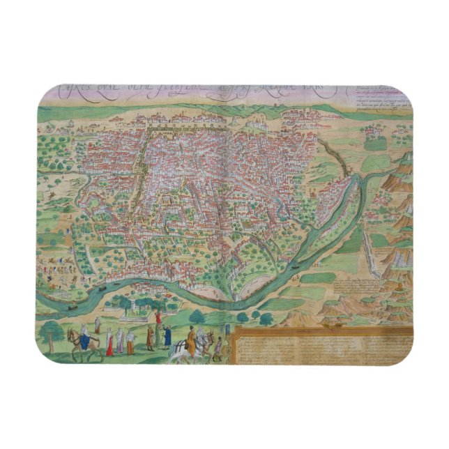 Íman Mapa do Cairo, de "Civitates Orbis Terrarum" por G (Horizontal)