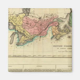 Íman Mapa Do Canadá Superior E Inferior