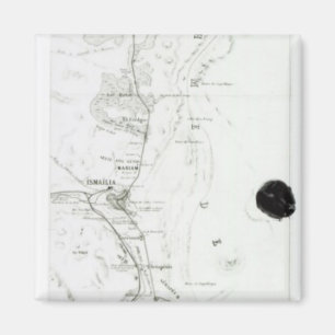 Íman Mapa do canal de Suez, c.1869