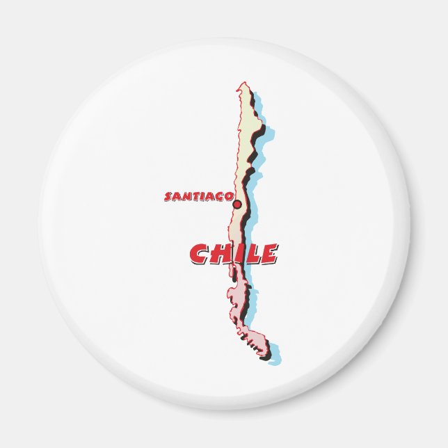 Íman Mapa do Chile (Frente)