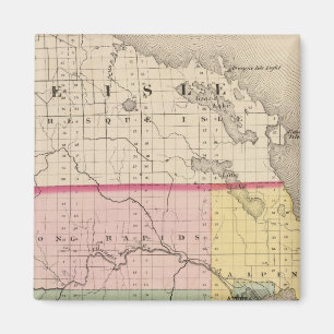 Íman Mapa do Condado de Alpena, Michigan