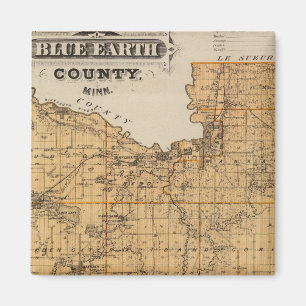 Íman Mapa do Condado de Blue Earth, Minnesota