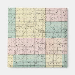 Íman Mapa do Condado de Clark, Estado de Wisconsin