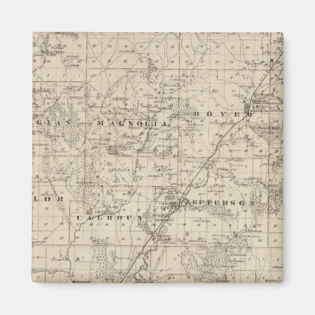 Íman Mapa do Condado de Harrison, Estado de Iowa (Frente)