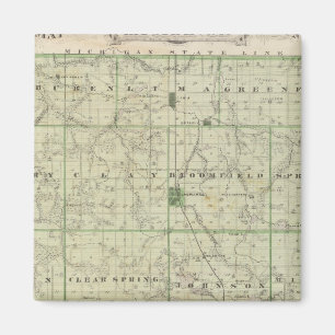 Íman Mapa do condado de Lagrange com La Grange, Lima