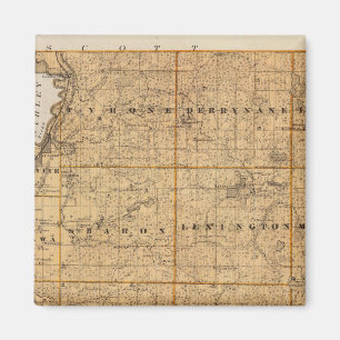 Íman Mapa do Condado de Le Sueur, Minnesota