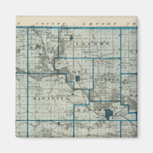Íman Mapa do Condado de Marshall, Estado de Iowa
