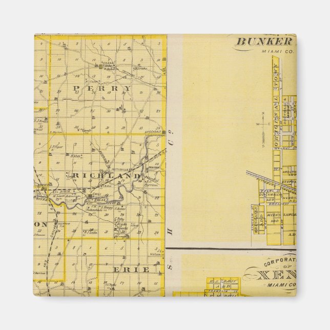 Íman Mapa do Condado de Miami (Frente)