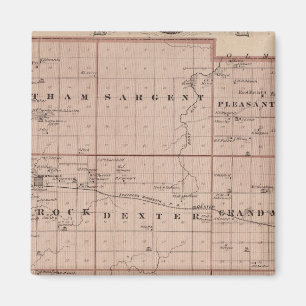 Íman Mapa do Condado de Mower, Minnesota